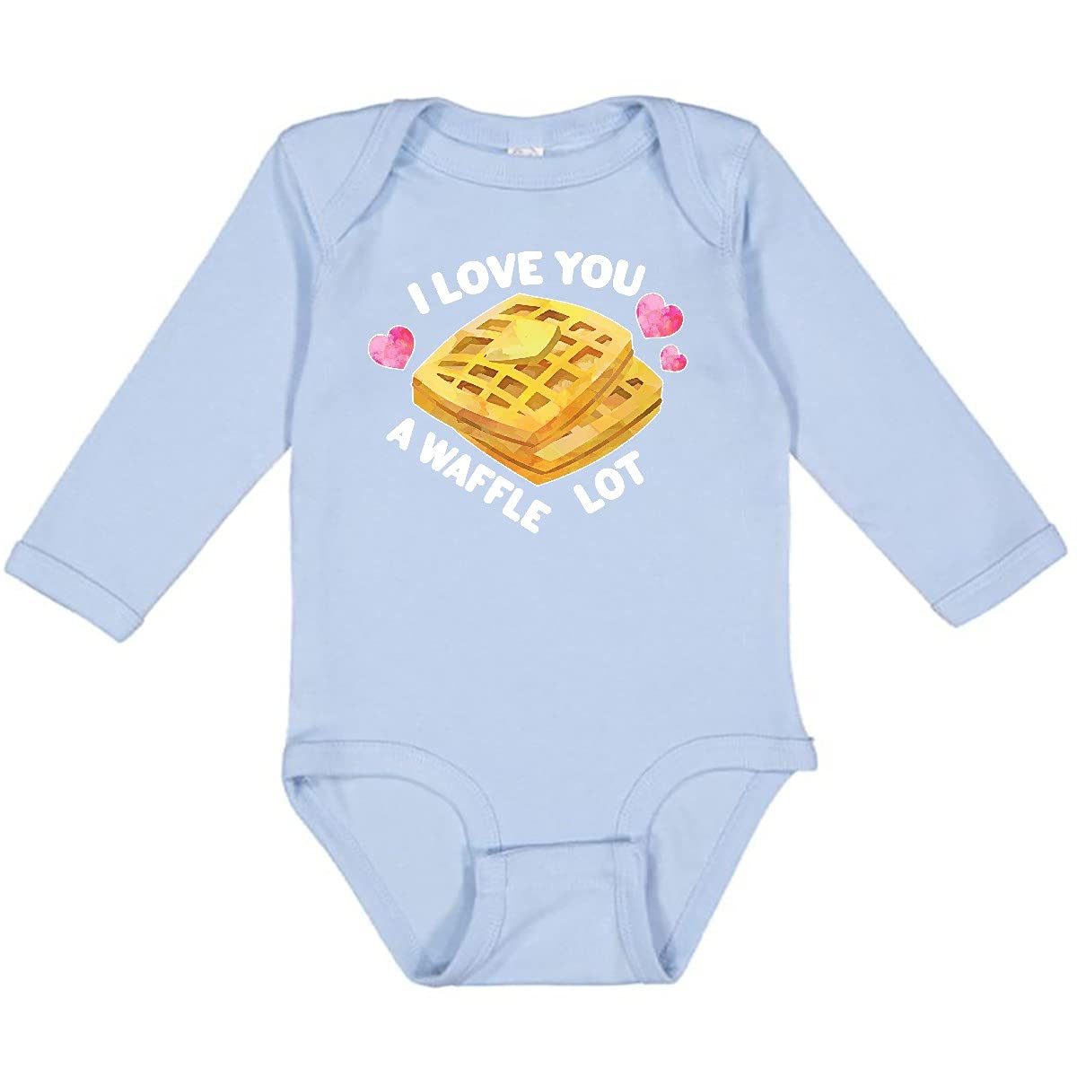 Valentine's Day Long Sleeve Baby Bodysuit - I Love You a Waffle Lot Cute Onesie for Infants | Perfect for Valentine's Gifts, Photo Shoots & Family Celebrations