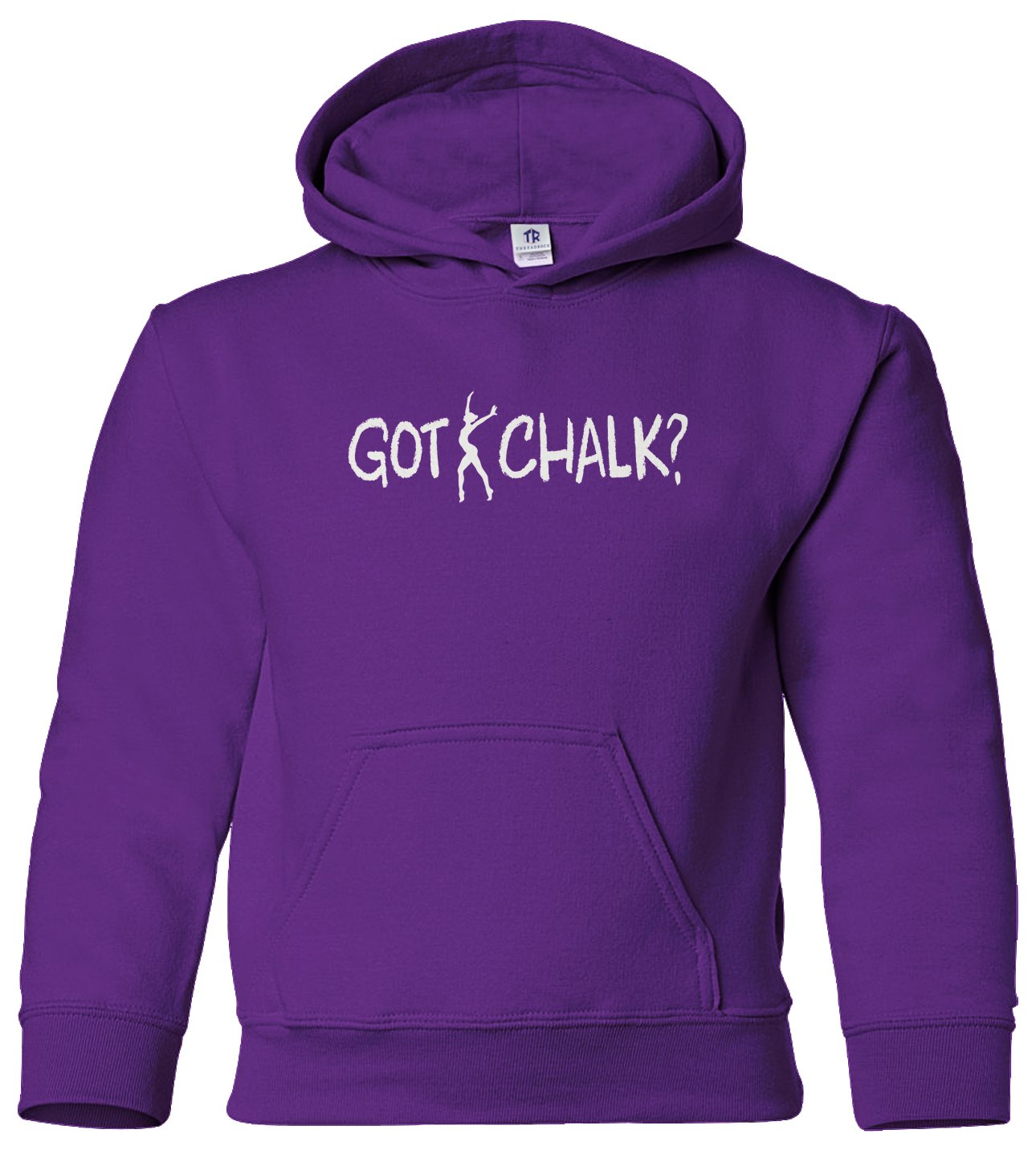 Threadrock Big Girls' Got Chalk Gymnastics Hoodie - Youth Athletic Sweatshirt for Gymnastics Practice & Competition - Comfortable Workout Top for Cheerleading & Dance Training
