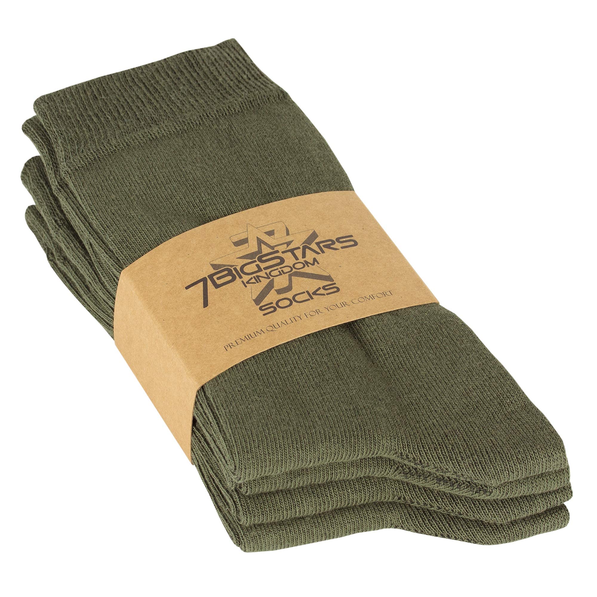 7BigStars Women's Cotton Crew Socks 4-Pack - Soft Breathable Casual Dress Socks in Black, Brown, Blue, Grey, Beige, Khaki & Olive Green - Perfect for Office, Daily Wear & Outfits Matching