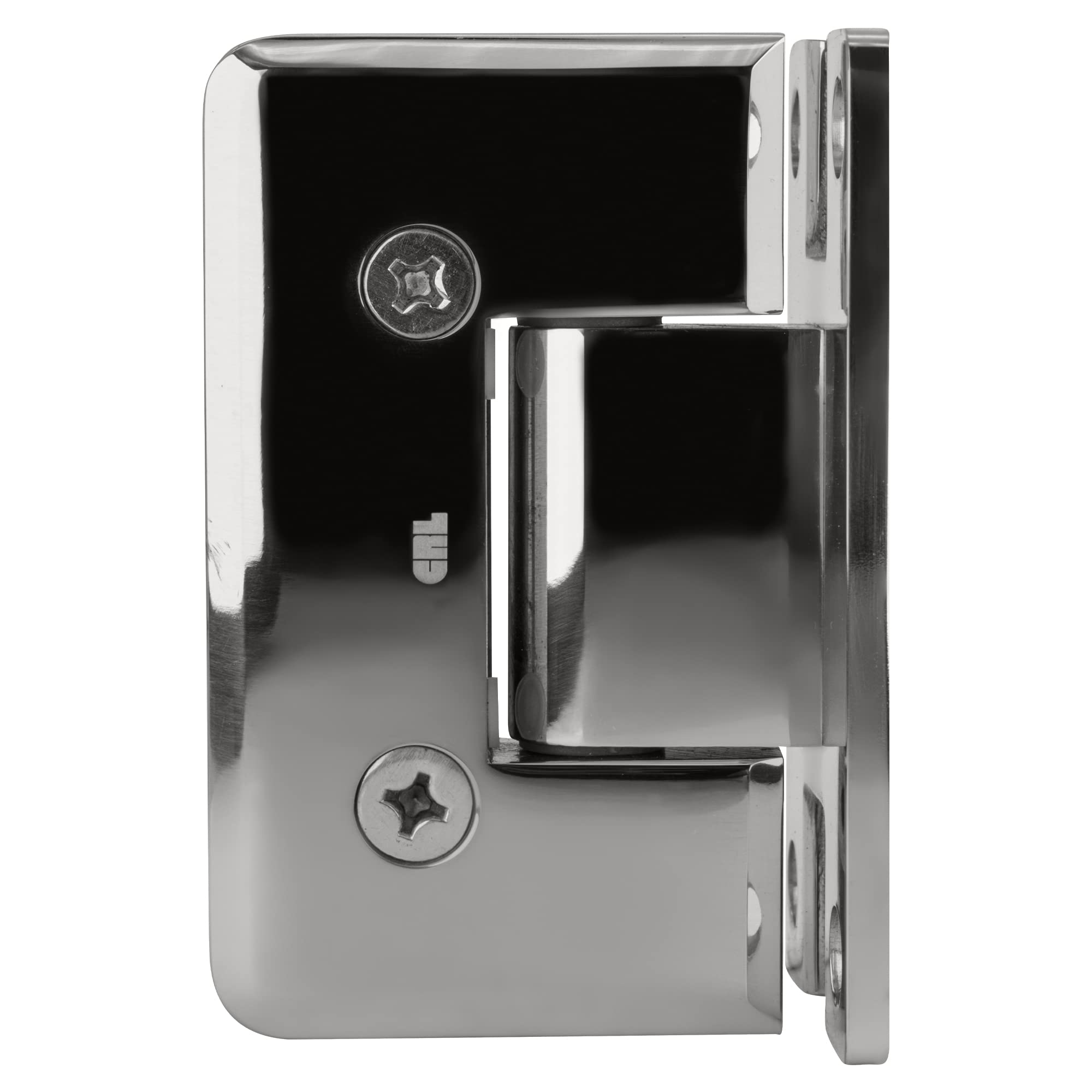 CRL Chrome Cologne Series Wall Mount Positive Close Cologne Hinge by CR Laurence - Durable Cabinet Hinge for Bathroom Vanity, Kitchen Cabinets & Commercial Use