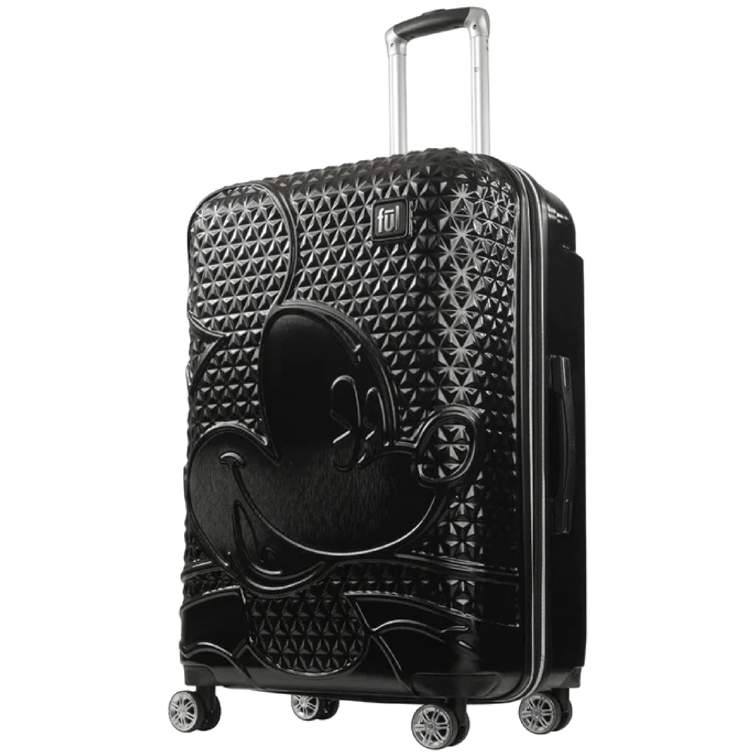 Disney Mickey Mouse 29 Inch Hardshell Spinner Luggage - Black Rolling Suitcase with 360° Wheels for Travel, Vacation & Business Trips