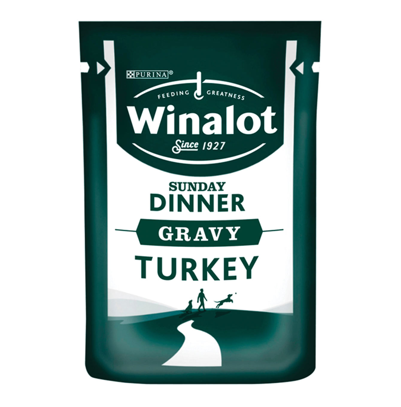 Purina Winalot Adult Dog Food - Sunday Dinner Beef, Chicken & Turkey in Gravy (40 x 100g Pouches) | High Protein Wet Food for Adult Dogs | Perfect for Mealtime, Training & Special Occasions