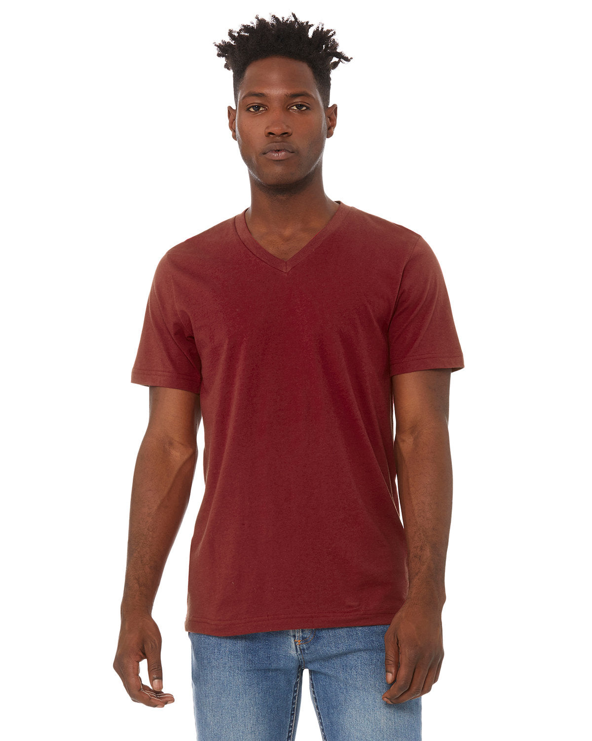 Bella + Canvas 3005 Unisex Jersey Short Sleeve V-Neck T-Shirt - Soft Cotton Tee for Men & Women - Perfect for Casual Wear, Gym, and Everyday Outfits