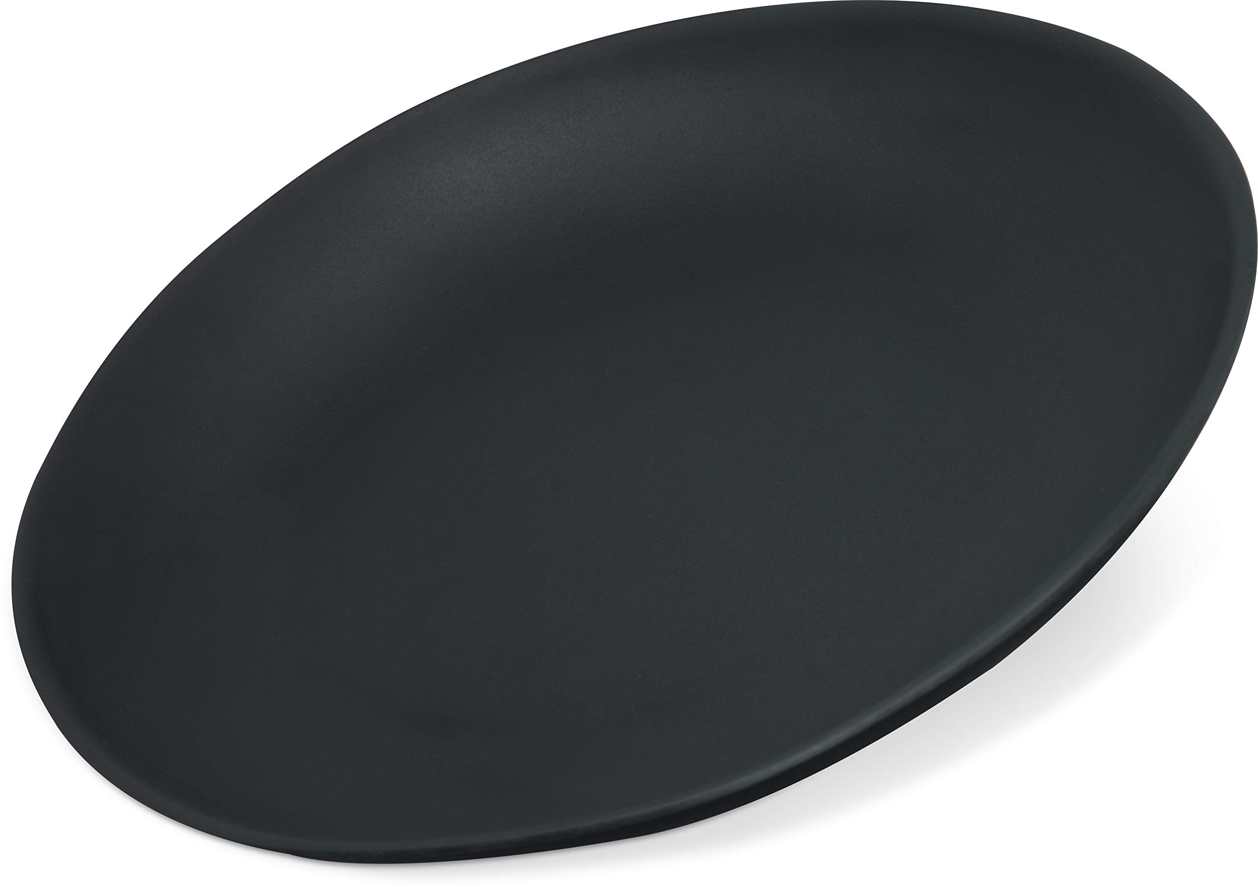Carlisle 12-Pack 9-Inch Melamine Ridge Reusable Plates - Durable Salad & Dinner Plates for Home, Restaurant, Catering - Slate Color, Rimless Design - Perfect for Everyday Meals, Parties & Outdoor Dining