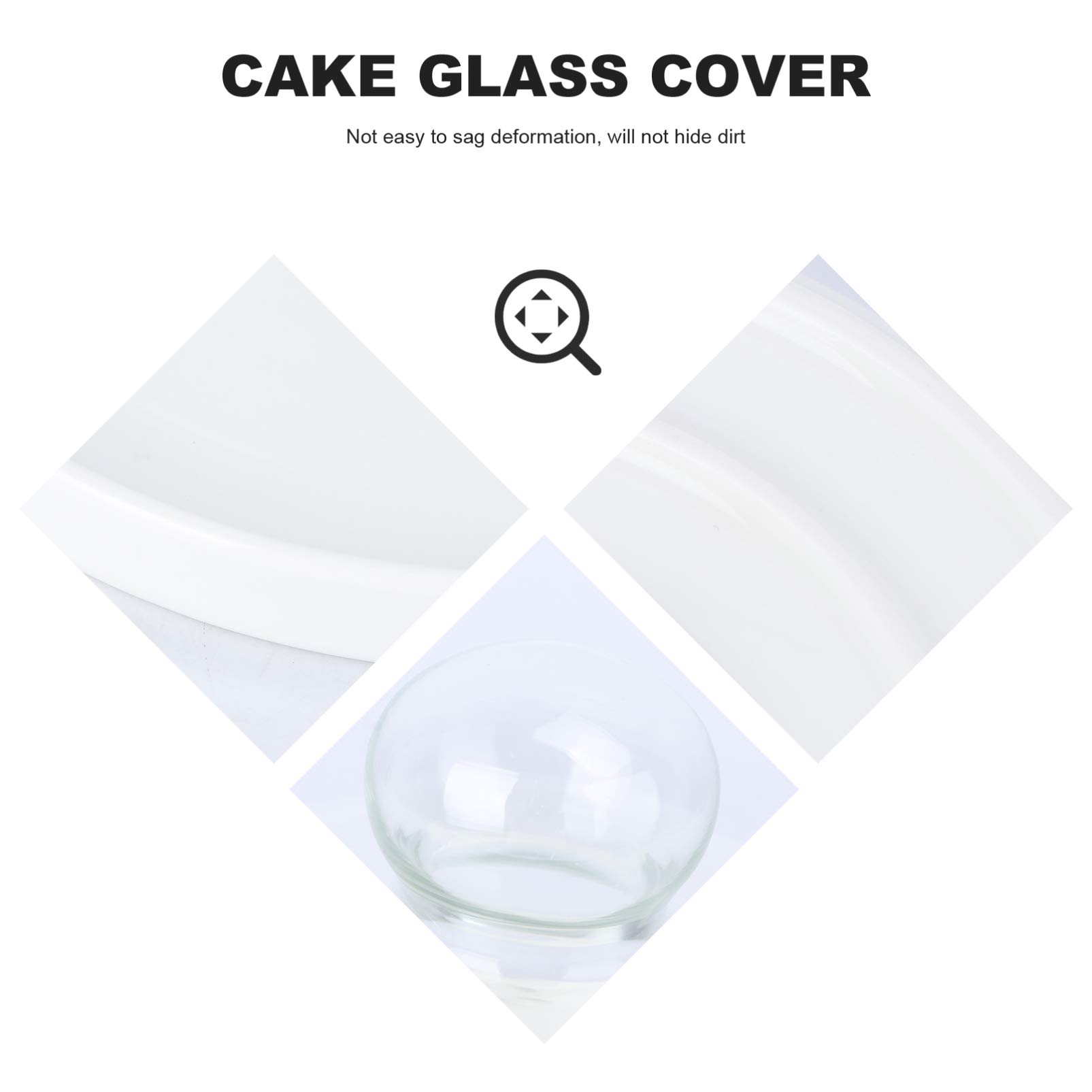 Glass Cake Dome Cover - 1 Set Round Mini Dessert Stand with Glass Tray for Cake Display, Baking, and Kitchen Decor | Safe & Stylish for Parties, Weddings, and Home Use