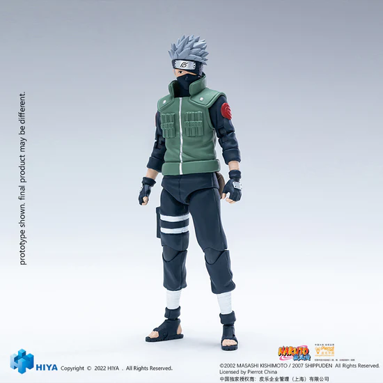 HIYA 6-inch 1/12 Scale Naruto Kakashi Action Figure - Exquisite Basic Series Collectible for Anime Fans | Perfect for Display, Cosplay and Gift Giving