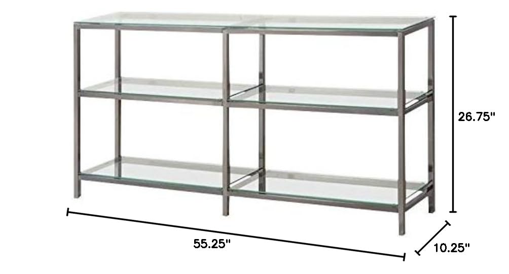 BOWERY HILL Industrial Metal Bookcase - Black Steel Bookshelf for Home Office, Living Room & Library Storage | Heavy Duty Rustic Bookshelves for Organizing Books, Decor & Display