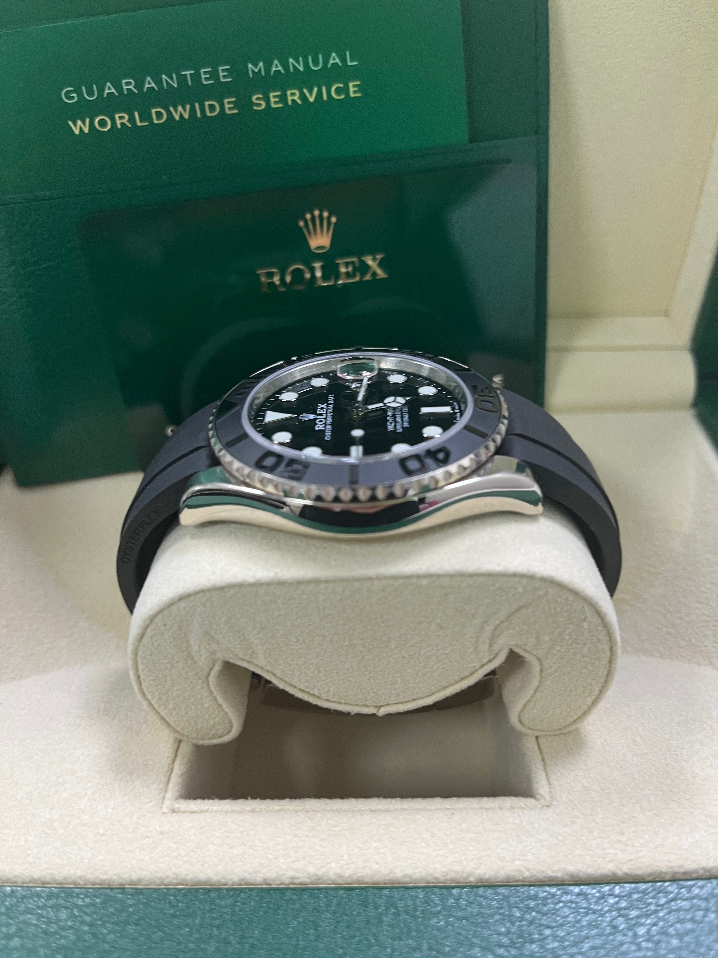 Rolex Yacht-Master 42 White Gold Men's Watch with Black Dial & Oysterflex Bracelet - Ref. 226659 - Luxury Diving Timepiece for Sailing, Yachting & Formal Occasions