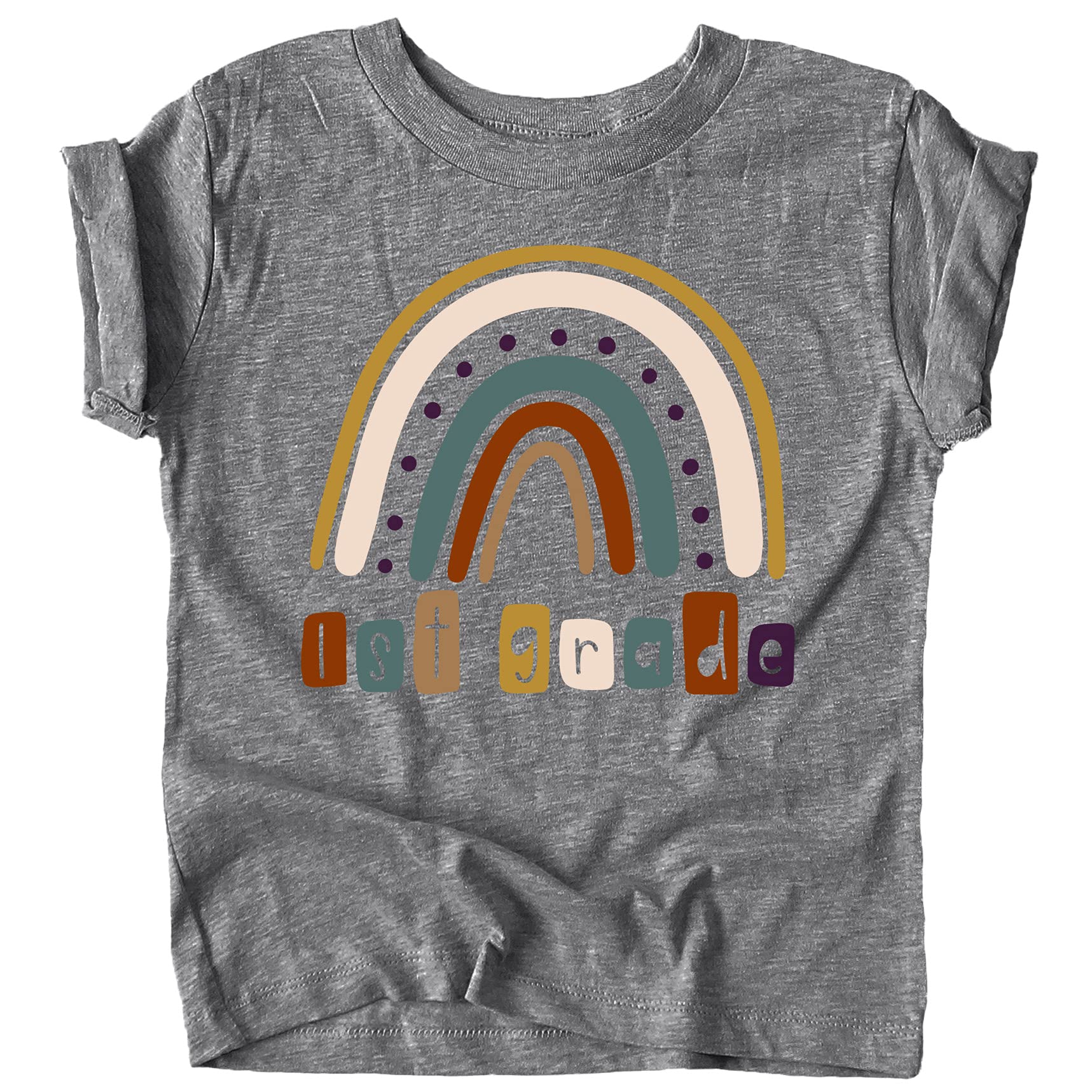 1st Grade Rainbow First Day of School T-Shirt - Cute Back to School Gift for Kids - Perfect for School Photos, Class Parties & First Day Memories