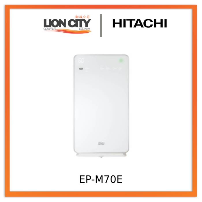 Hitachi EP M70E Air Purifier & Humidifier - HEPA Filter, Quiet Operation for Large Rooms, Bedroom, Office - Remove Dust, Pollen, Pet Dander - Improve Air Quality & Humidity Control