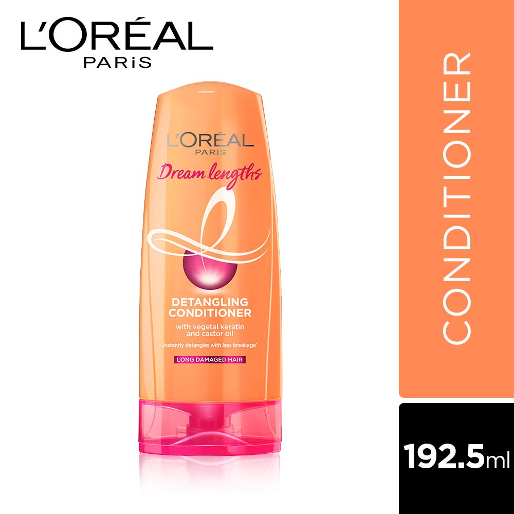 L'Oreal Paris Dream Lengths Shampoo and Conditioner Set for Dry Hair - 192.5ml Each (2-Pack) | Hydrating Hair Care System | Perfect for Damaged, Long Hair & Daily Nourishment