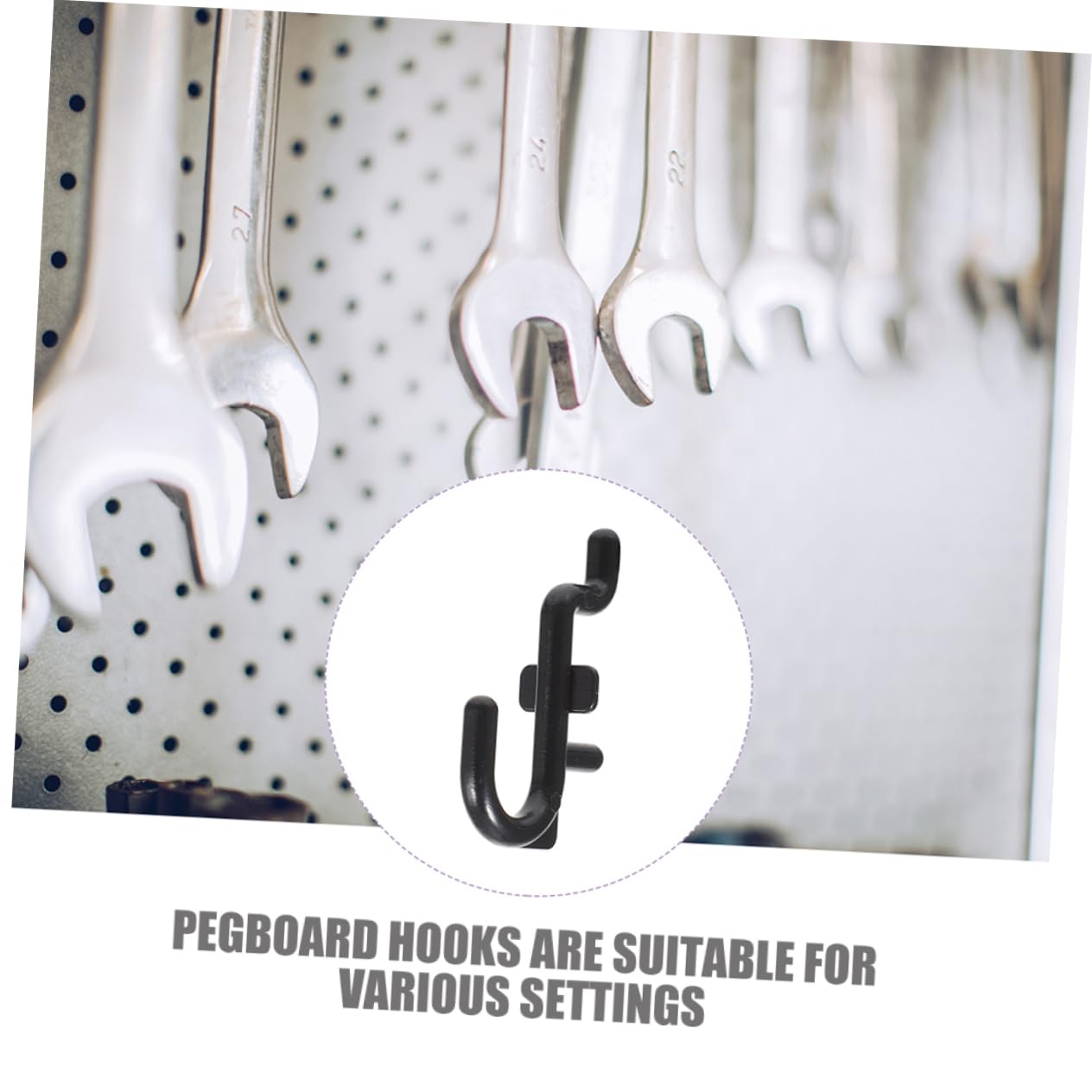 Homoyoyo 10-Piece Pegboard Hooks Set - Heavy Duty Plastic Tool Hangers for Garage Organization, Wall Mount Storage for Drills, Pliers & Tools - Perfect for Workshop, Garage & DIY Projects