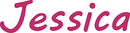 Jessica Vinyl Decal - 5 Inch Premium Car Sticker for Vehicles, Windows, Laptops & Tablets - Durable 2.5mil Thick Outdoor Waterproof Vinyl - Pink Decorative Decal - Perfect for Personalizing Cars, Home Decor & Tech Devices