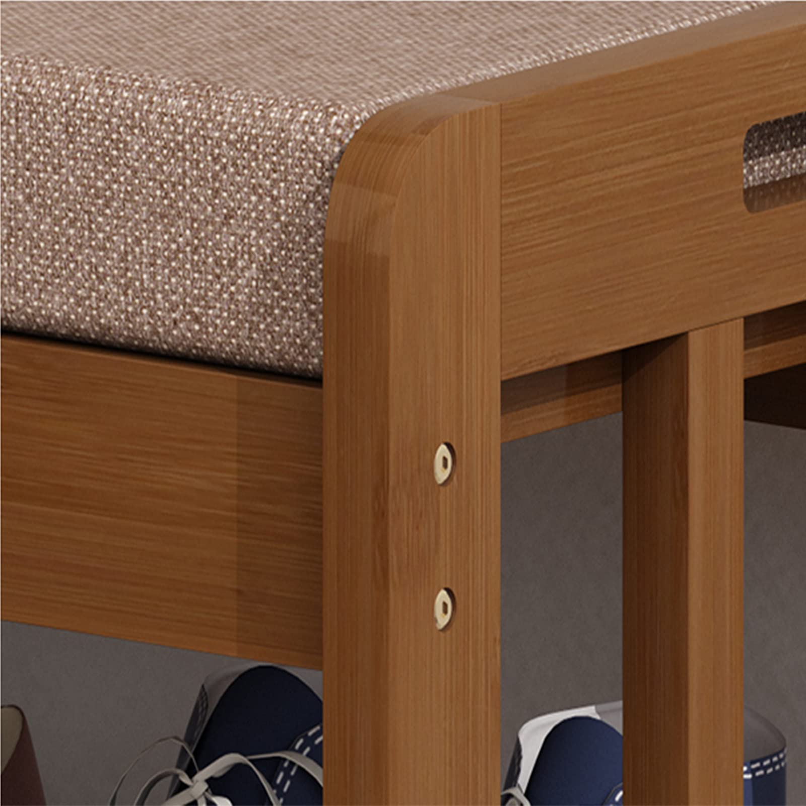JHSLXD Bamboo Shoe Rack - 60CM Multi-Layer Shoe Storage Cabinet with Stool for Hallway, Entryway & Home Organization | Space-Saving Shoe Shelf & Decorative Furniture for Small Apartments | Perfect for Entryway Storage, Shoe Display & Quick Shoe Changes