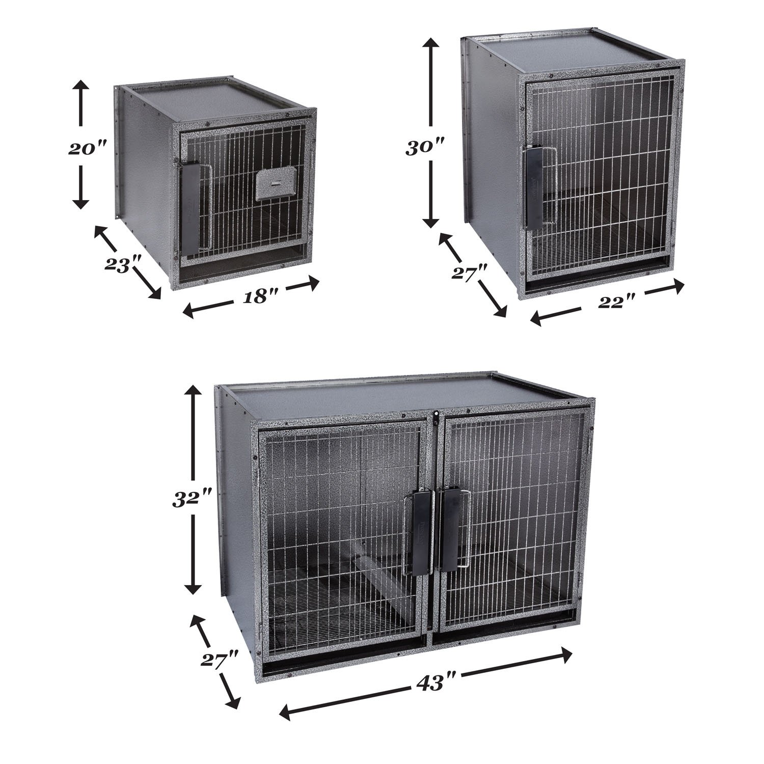 ProSelect Small Modular Dog Kennel Cage - Graphite Color, Portable & Durable Pet Crate for Home, Travel, and Outdoor Use