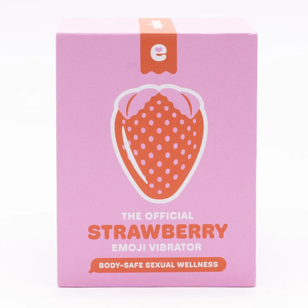 Emojibator Strawberry Emoji Clitoral Suction Vibrator - Rechargeable Personal Massager for Women, Waterproof & Quiet Adult Toy - Perfect for Solo Play & Couples Intimacy