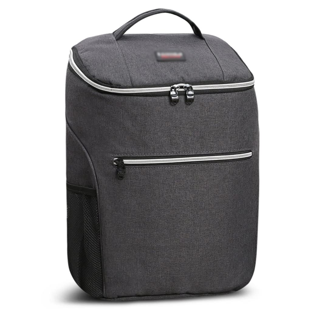 Premium Aluminum Foil Insulation Cooler Bag - Large Capacity Waterproof Picnic Bag for Outdoor, Camping & Beach - Portable Shoulder Ice Cooler (28x22x38cm, Black) - Perfect for Picnics, BBQs, Tailgating & Food Storage