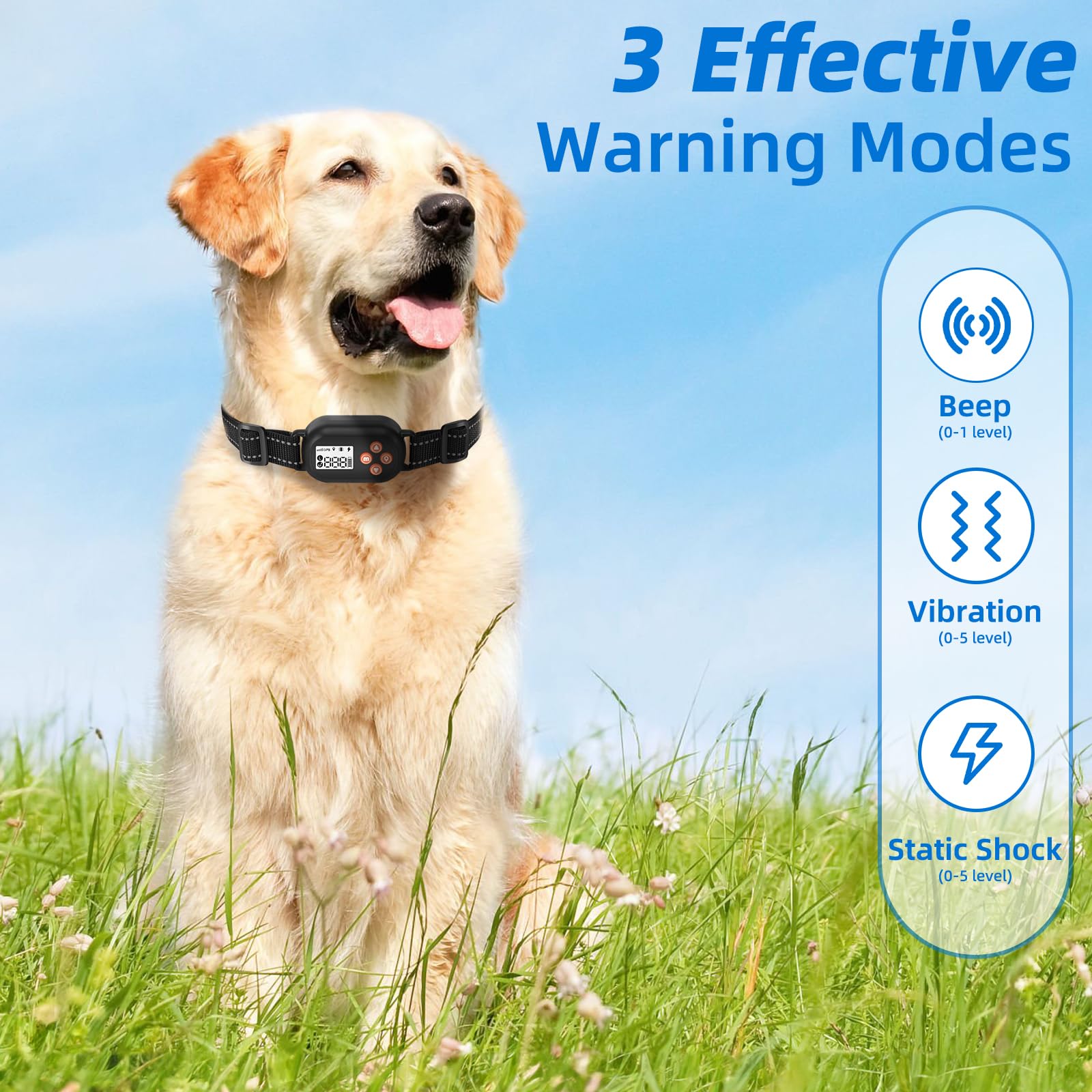 **Wireless GPS Dog Fence - Electric Pet Containment System with IPX6 Waterproof & Rechargeable Collar - Beep, Vibration & Shock Modes for Dogs Over 10 lbs - Perfect for Backyard, Training & Outdoor Safety**
