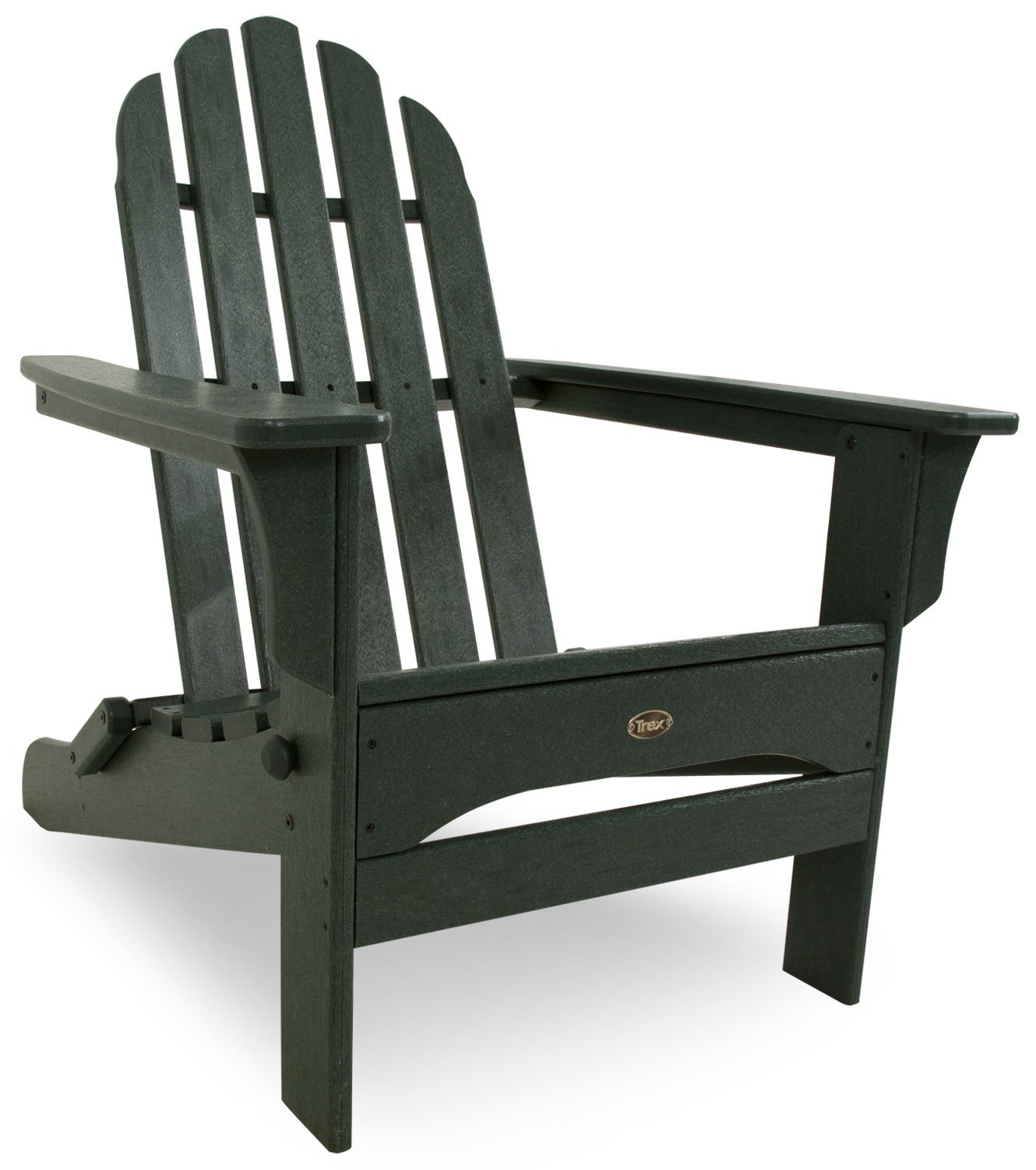 Polywood TXA53RC Cape Cod Folding Adirondack Chair - Durable Outdoor Furniture in Rainforest Canopy | Perfect for Patio, Deck, Poolside & Garden Relaxation