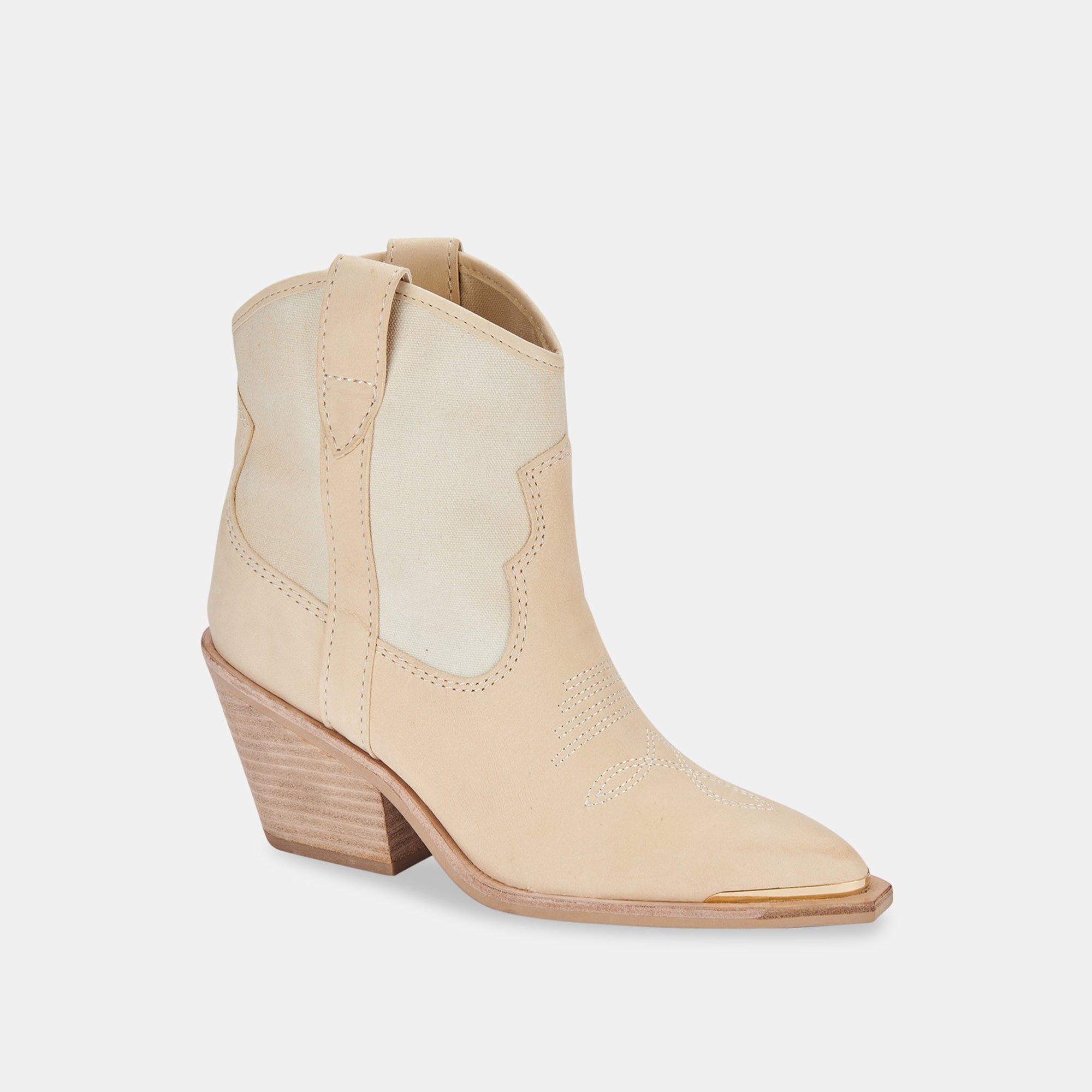 NASHE BOOTIES VANILLA NUBUCK - Comfortable Women's Winter Boots for Walking, Work & Casual Wear | Water-Resistant & Warm Slip-On Booties for Cold Weather