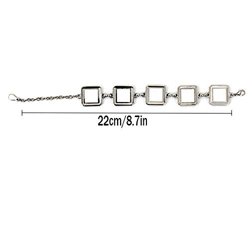 Custom Photo Charm Bracelet for Women - Personalized Adjustable DIY Print Bracelet with 5 Photo Charms - Upload & Add Your Pictures - Perfect for Gifts, Anniversaries & Special Occasions
