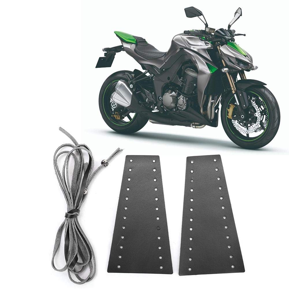 Akozon 2-Pack 15-18MM (0.59-0.71in) Motorcycle Brake & Clutch Lever Covers - Premium Microfiber Leather (Black) - Perfect for Harley, Honda, Yamaha & More - Protect Your Bike Handles from Wear & Weather