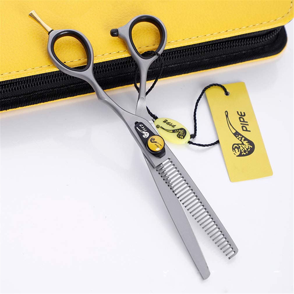 Professional 6.0 Inch Barber Hair Cutting Scissors Set - Straight & Thinning Shears with Adjustable Screw for Salon, Barbershop & Home Use - Perfect for Precision Haircuts, Styling & Trimming