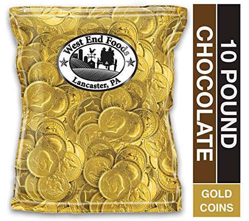 Bulk Milk Chocolate Gold Coins Candy - 10lb Pack (16oz) - Party Favors, Birthday Treats, Holiday Gifts, Piñata Fillers & Baking Decorations