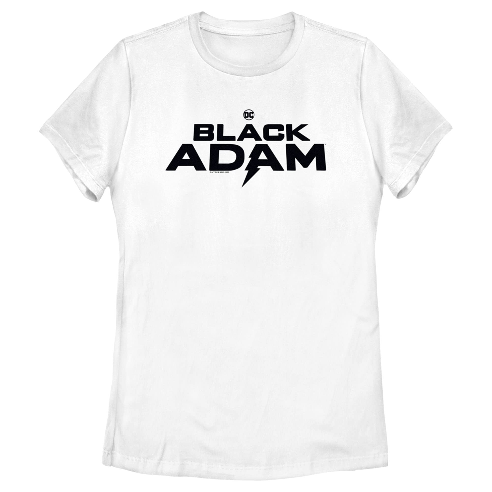 Women's Black Adam Bold Logo T-Shirt - Graphic Tee for Casual Wear, Movie Fans & Superhero Lovers