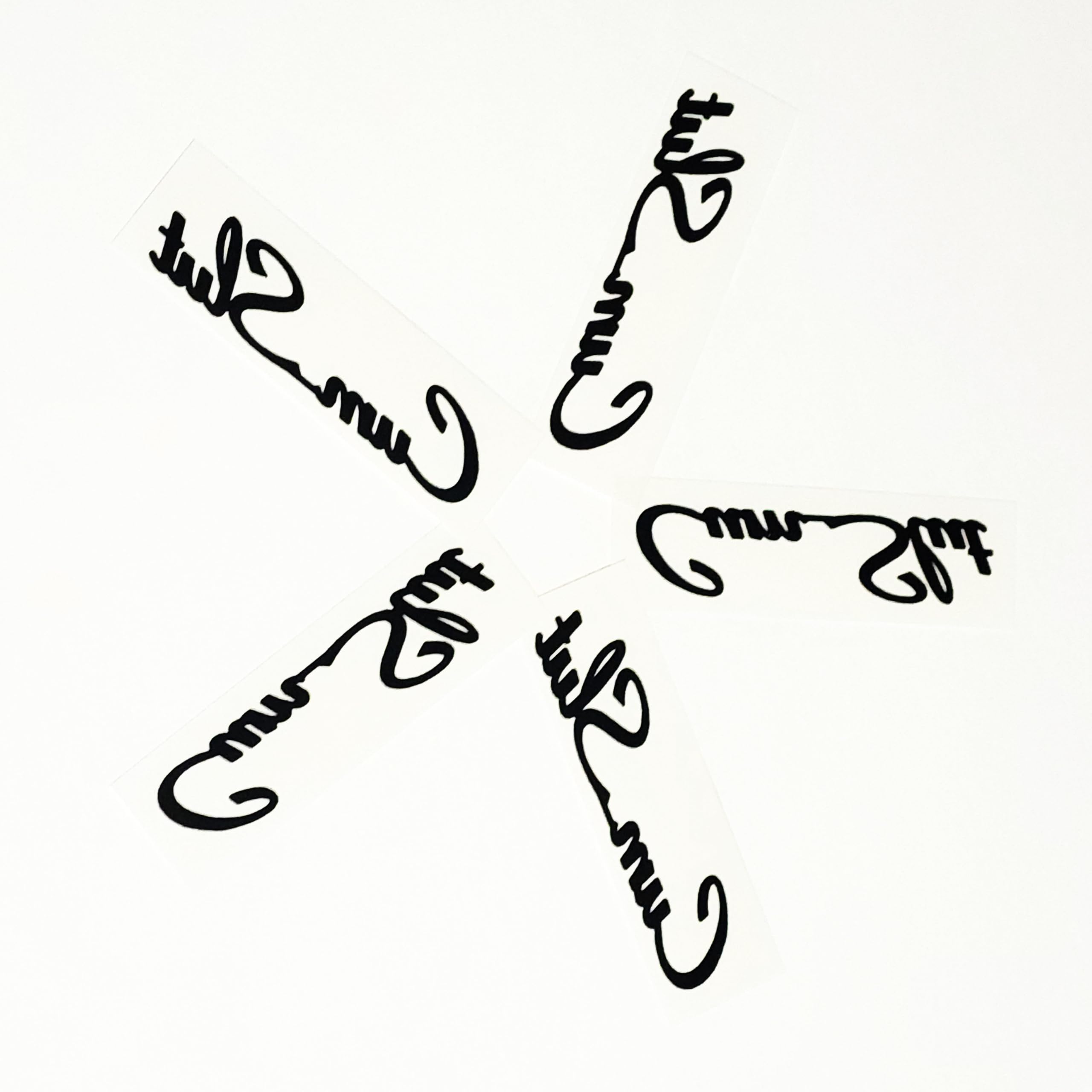 5-Piece CumSlut Temporary Tattoos - Black Lettering Swingers Lifestyle Body Art for Parties, Bachelorette & Adult Events