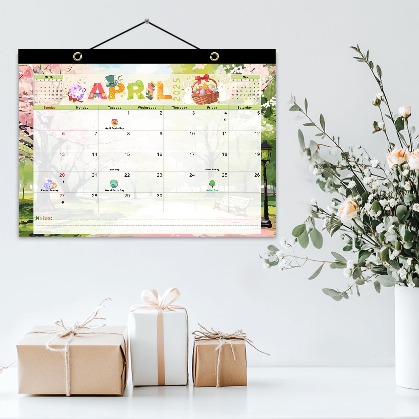 2025-2026 Large Desk Calendar with Anti-Bleed Pages & Clear Cover - 17