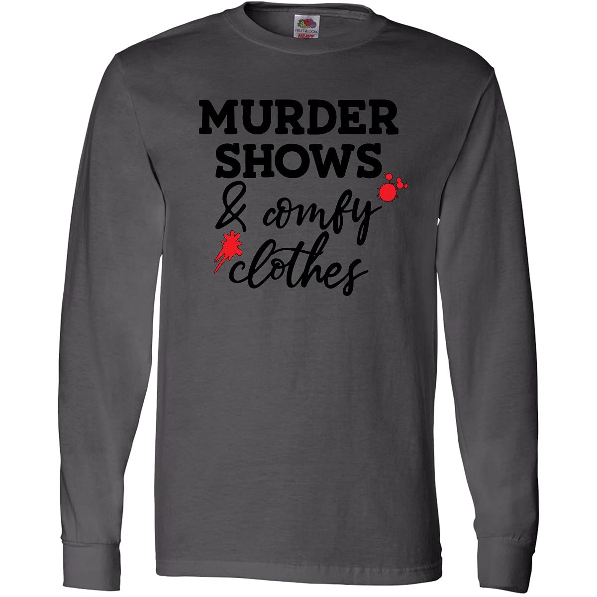 Inktastic Blood Splatter Long Sleeve T-Shirt for Horror Fans