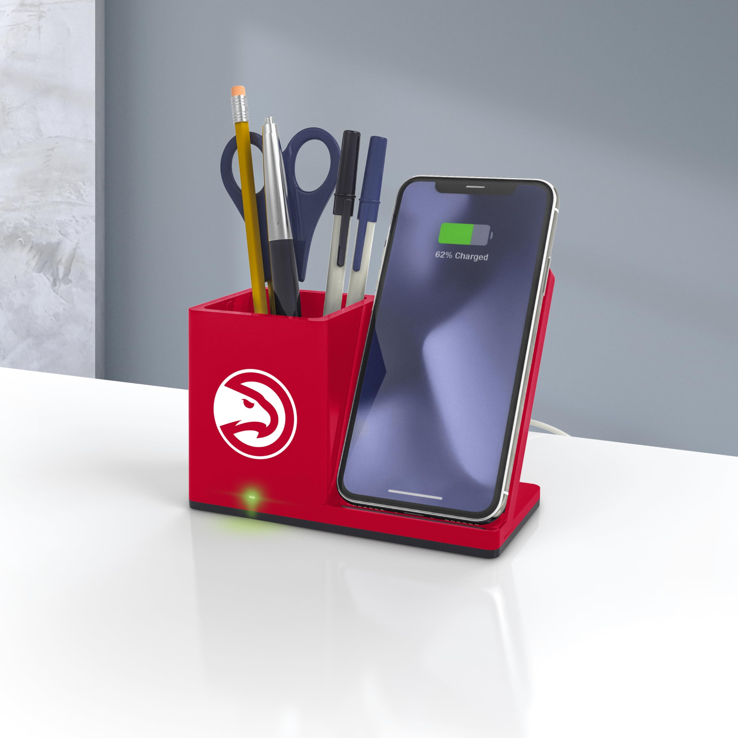 SOAR Wireless Charger & Desktop Organizer - Fast Qi Charging Station with Phone Stand & Storage Compartment | Perfect for Office, Home & Travel Use