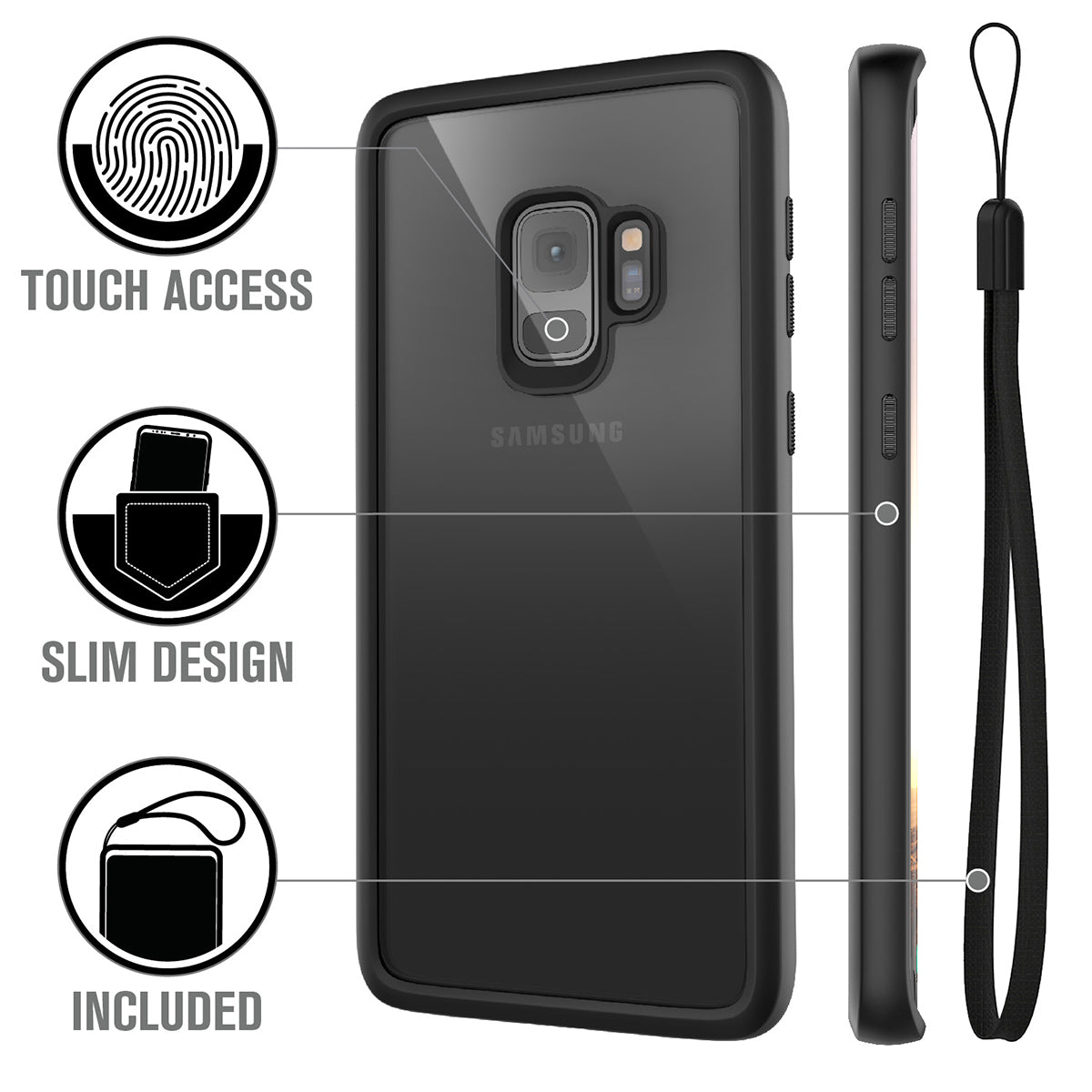 Samsung Galaxy S9 Shockproof Case - Heavy Duty Impact Protection Cover for Samsung Galaxy S9 - Perfect for Outdoor, Travel & Daily Use
