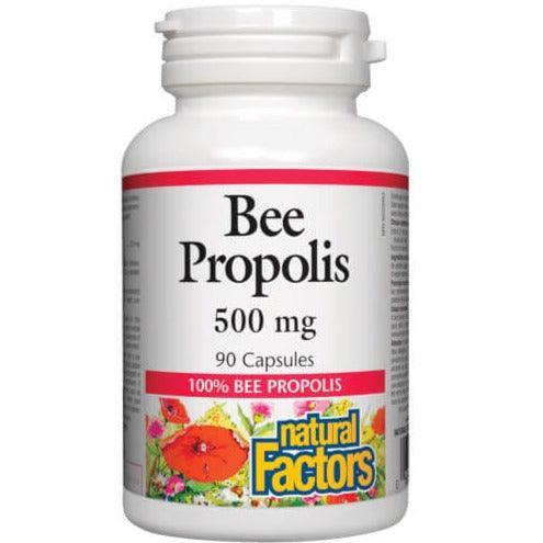 Natural Factors Bee Propolis 500mg 90 Capsules - Premium Immune Support Supplement for Adults - Supports Respiratory Health & Wellness - Perfect for Cold Season & Daily Immunity Boost
