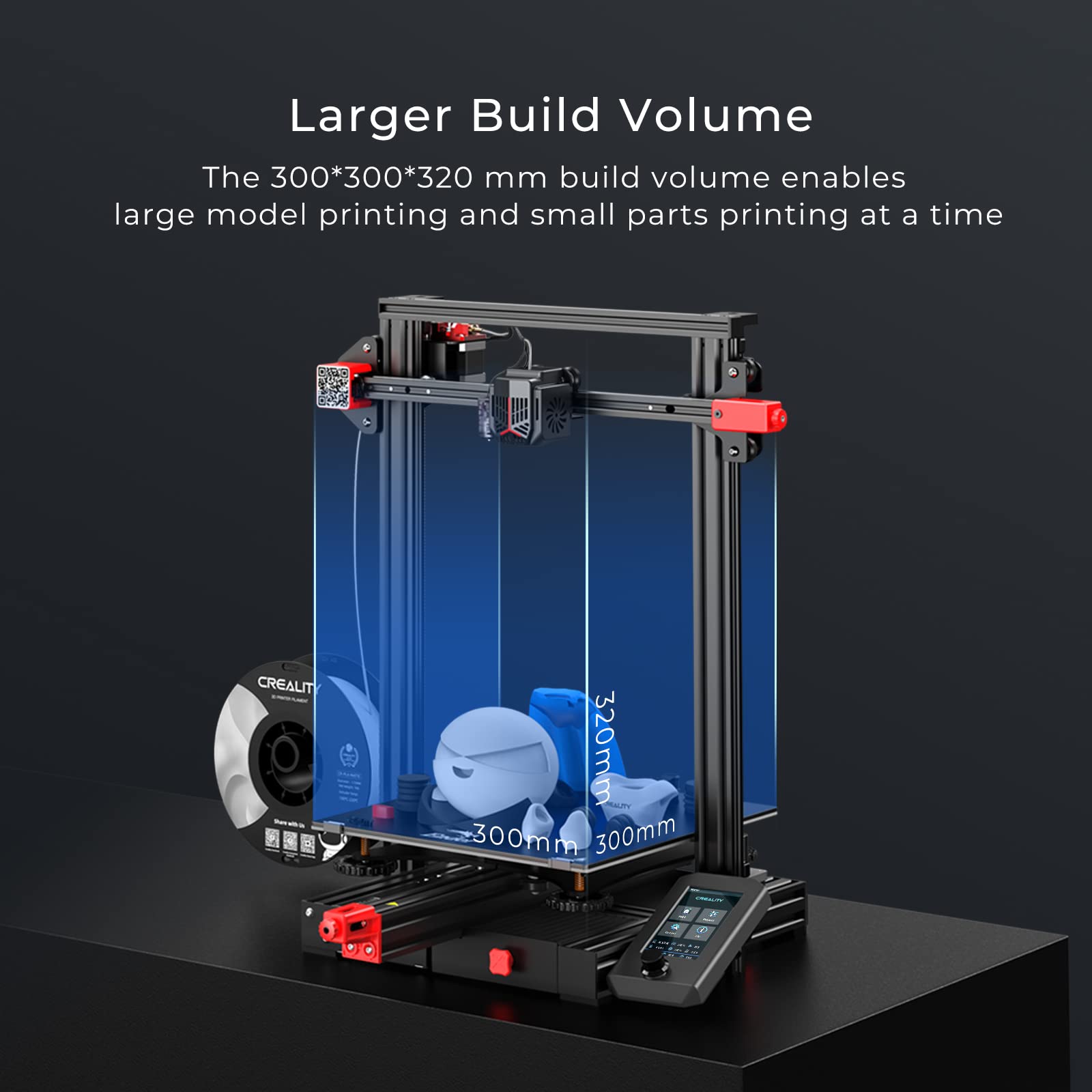 Creality Ender 3 Max Neo 3D Printer with CR Touch Auto Leveling | Dual Z-Axis & Full-Metal Extruder | Silent Mainboard & Filament Sensor | Large Print Size 11.8x11.8x12.6in | Perfect for Home DIY, Prototyping & Educational Projects