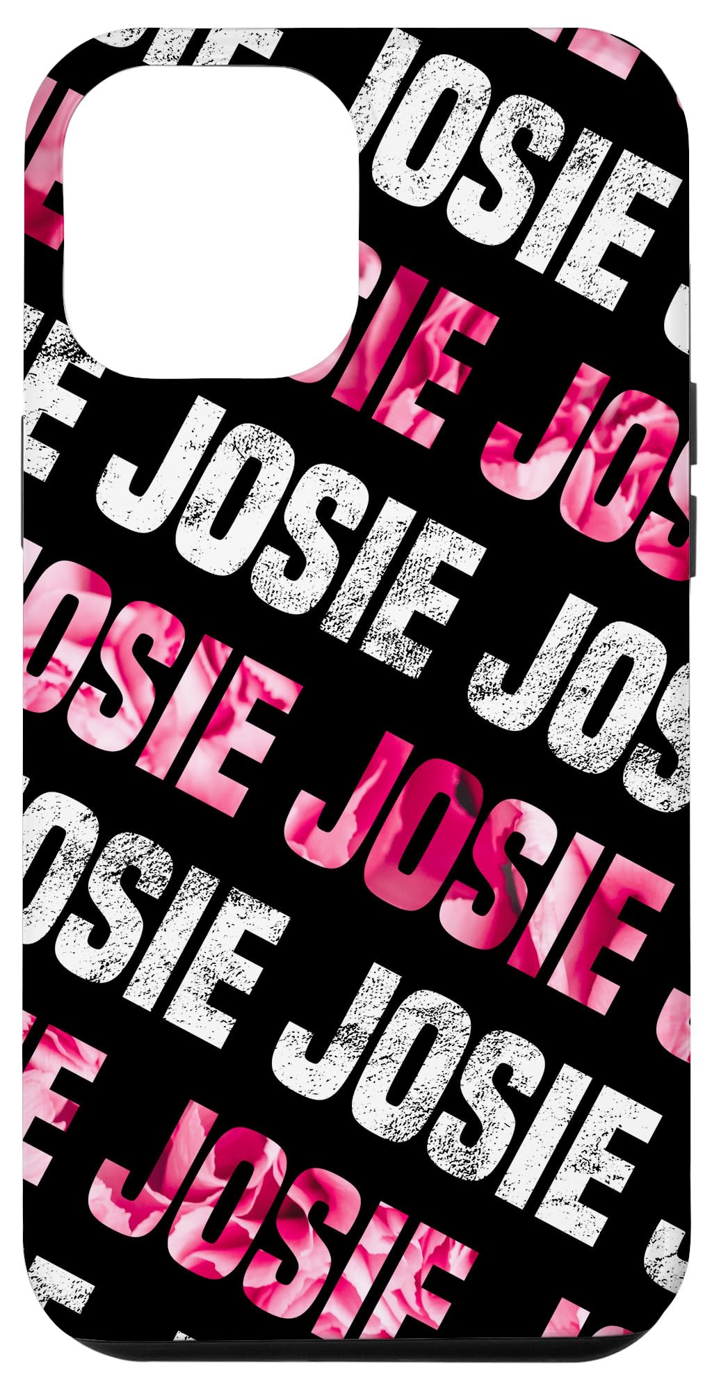 Custom iPhone 12 Pro Max Phone Case - Personalized Josie Design in Pink, White & Black | Durable Protection for Everyday Use & Special Occasions