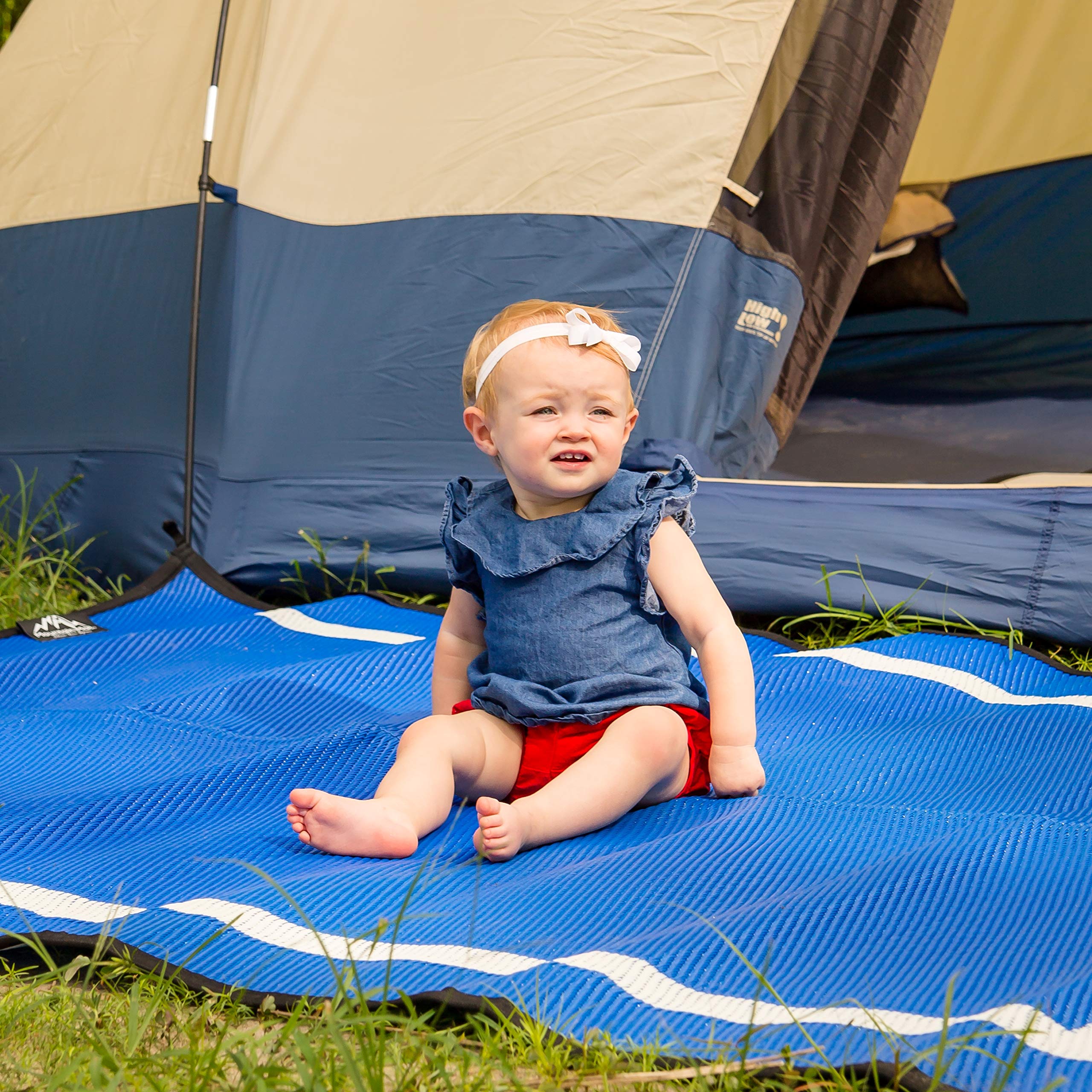 Eco-Friendly Recycled Plastic Outdoor Mat - Waterproof & Lightweight for Beach, Camping, Picnics, RV Travel, and Backyard Use | Perfect for Sand, Grass, and Outdoor Adventures