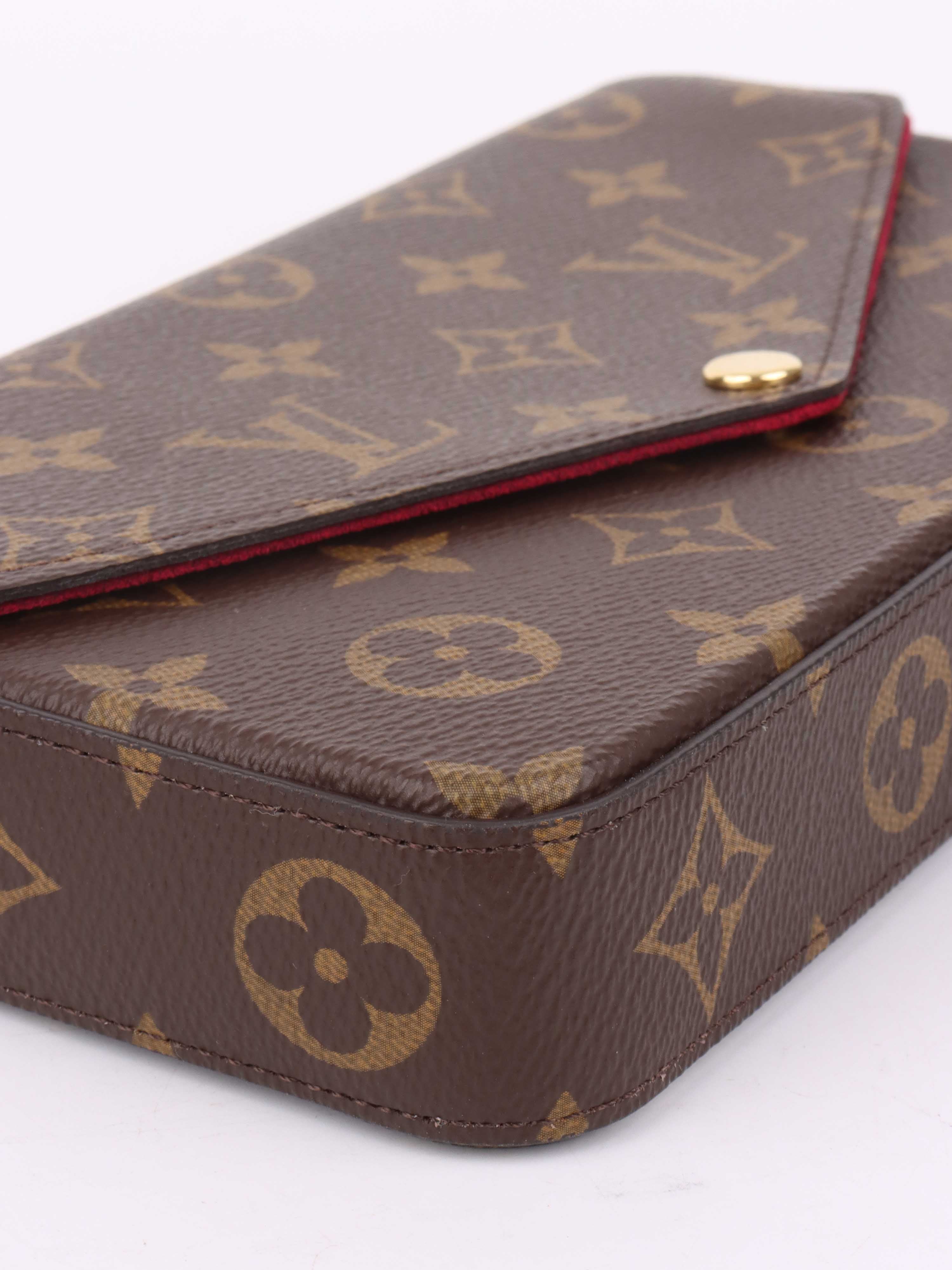 Authentic Louis Vuitton Monogram Felicie Pochette Crossbody Bag - Luxury Designer Wallet on Chain for Women | Perfect for Evening Events, Date Nights & Travel Accessories