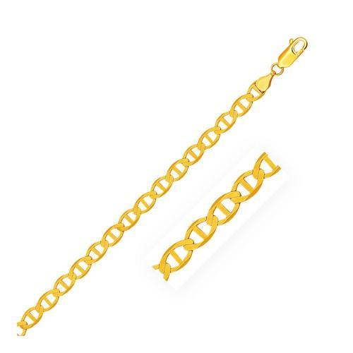 5.5mm 14K Yellow Gold Mariner Link Chain Necklace 30