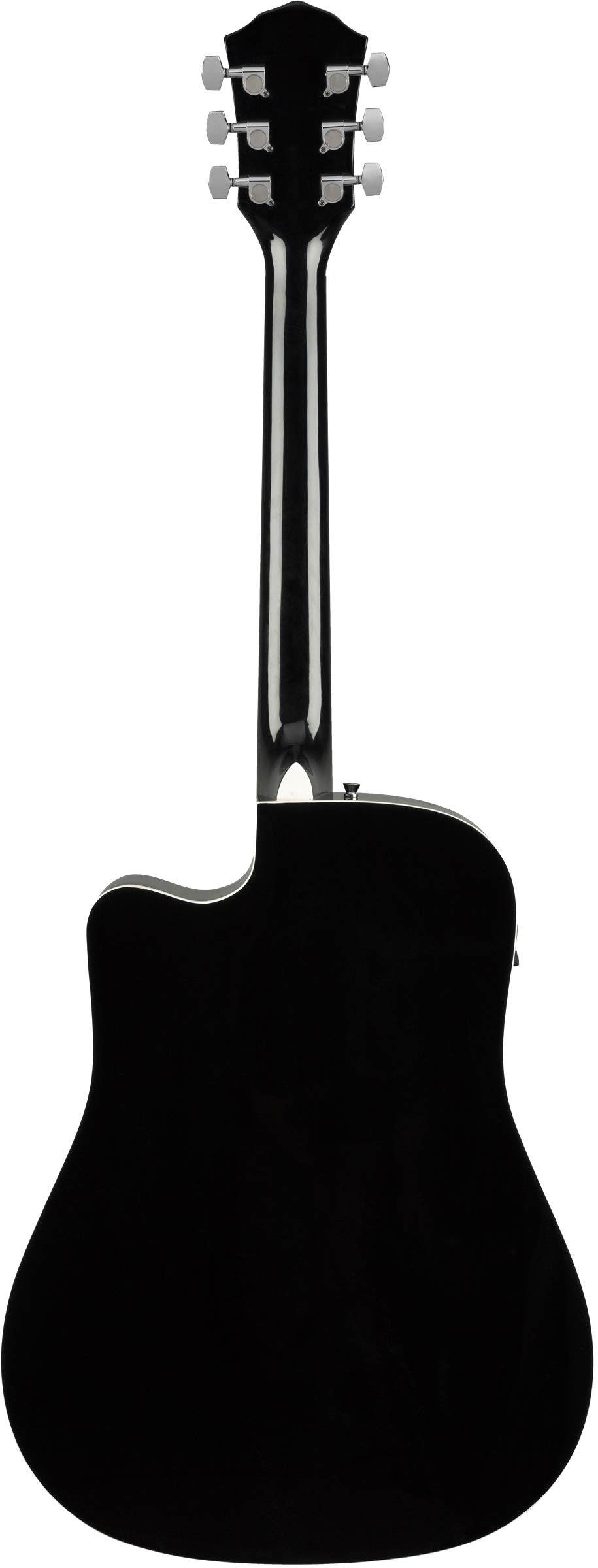 Fender FA-125CE Dreadnought Cutaway Acoustic-Electric Guitar Bundle - Black with Hard Case, Strap, Strings, Picks, Online Lessons & DVD | Perfect for Beginners, Live Performances & Home Practice