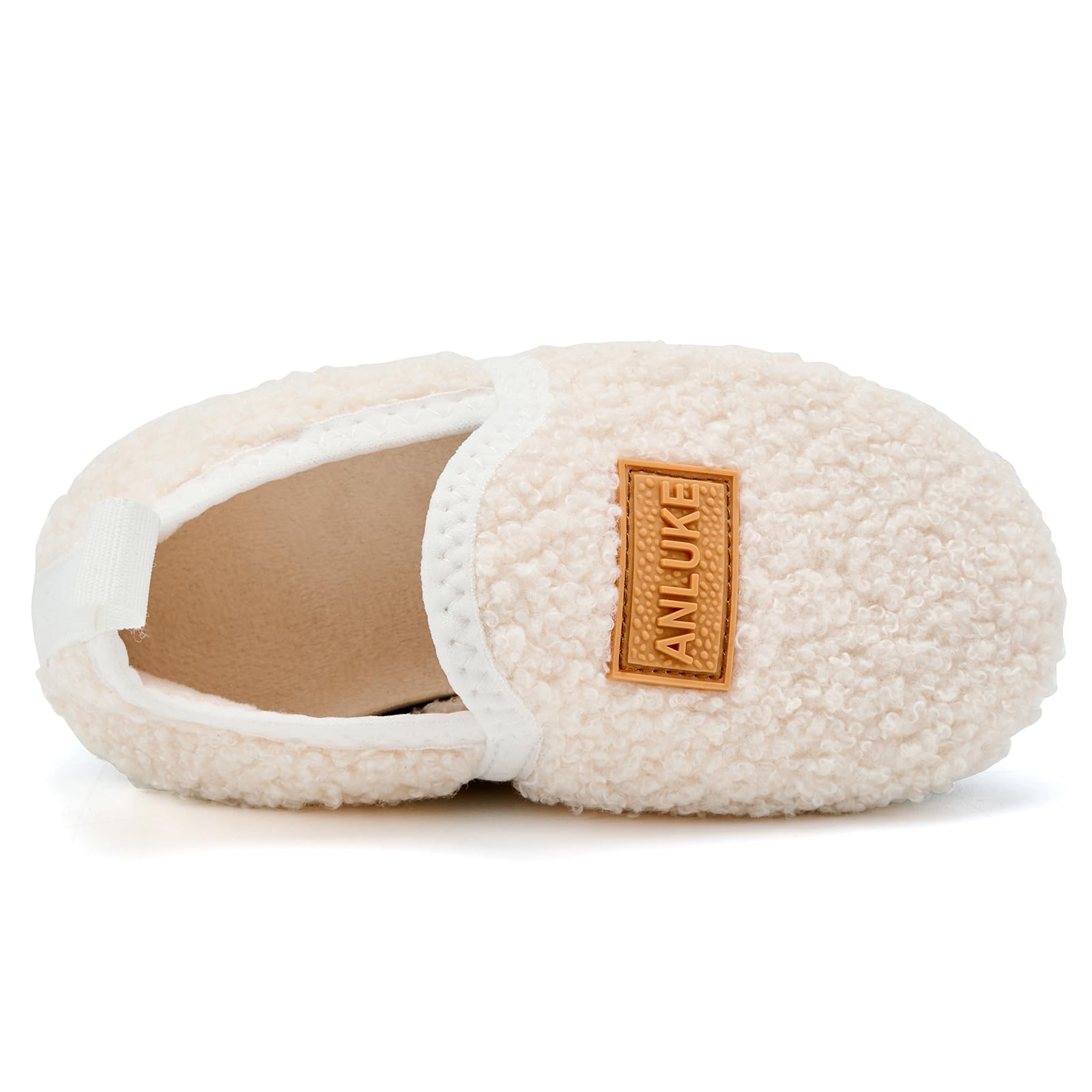 ANLUKE Non-Slip Toddler Slippers for Boys & Girls - Soft Indoor House Shoes with Warm Fleece Lining for Kids - Perfect for Winter, Home, Preschool & Playtime