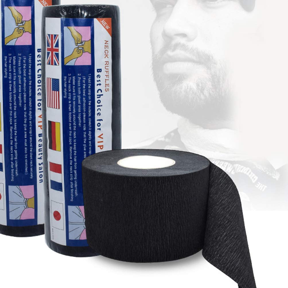 Beaupretty 4 Rolls White Salon Neck Tape Paper - Disposable Hair Dyeing & Styling Neck Strips for Barber & Hairdresser - Perfect for Hair Coloring, Bleaching & Salon Treatments