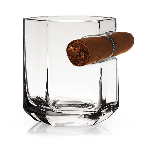 Premium Crystal Cigar Glass - Elegant Whiskey & Bourbon Tumbler for Smoking Enthusiasts | Perfect for Home Bars, Gifts & Special Occasions