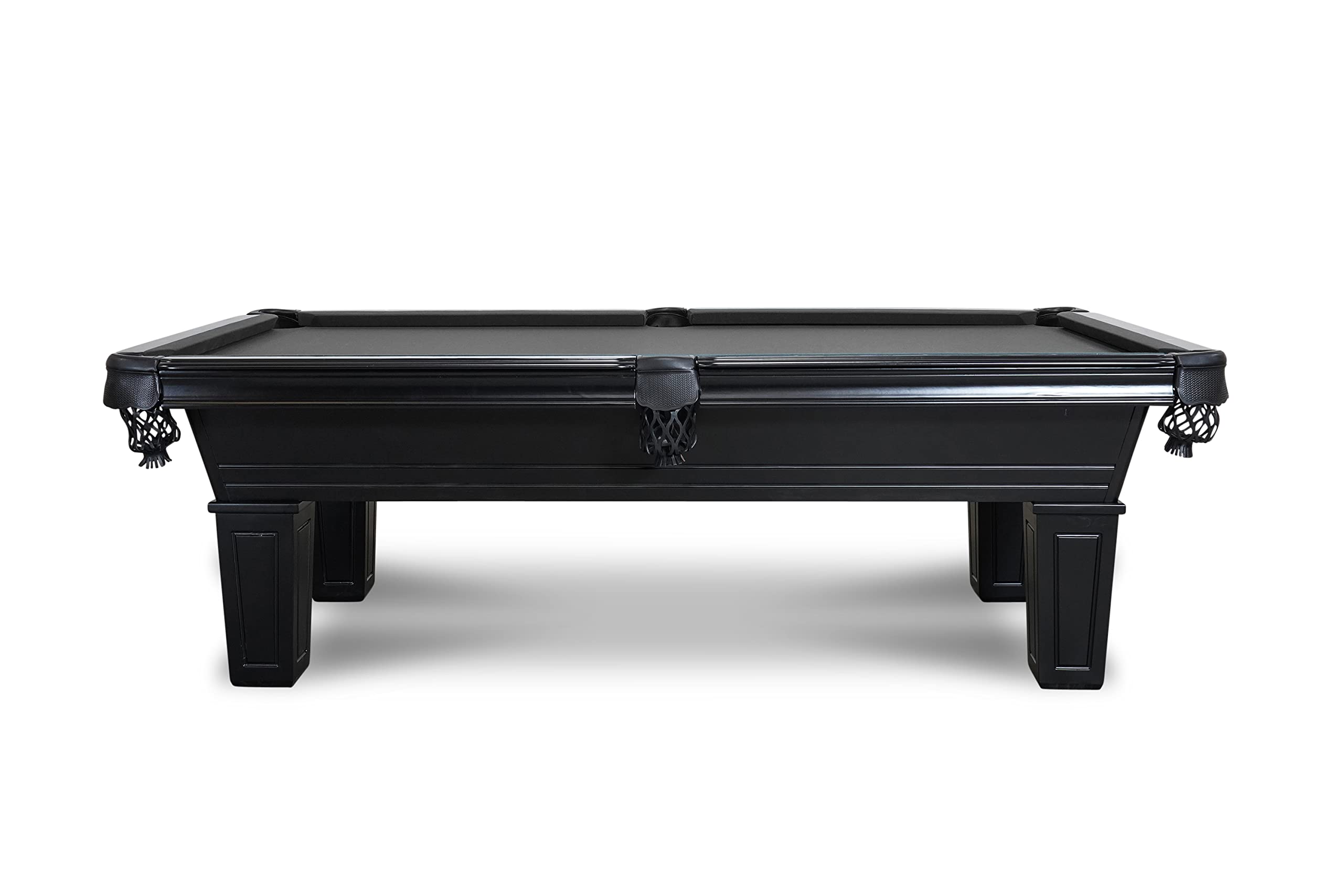 Empire USA 8FT Corona Slate Pool Table - Premium Black Stain Finish with Billiards Accessories for Home Game Rooms and Entertainment Spaces