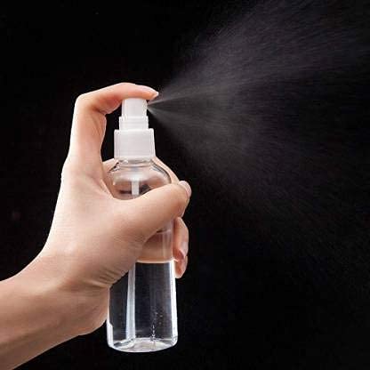 SHREE MAHA 8-Pack 100ml Clear Refillable Fine Mist Spray Bottles - Reusable Empty Containers for Hand Sanitizer, Perfume, Essential Oils, Hair Care - Perfect for Home, Office, Car & Travel Use