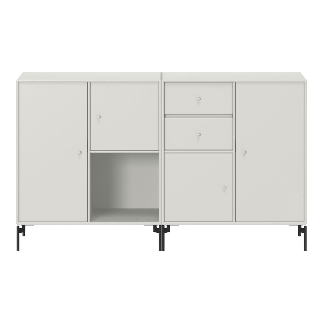 Modern Couple Sideboard with Sturdy Wooden Legs - Stylish Storage Cabinet for Living Room, Bedroom, or Entryway