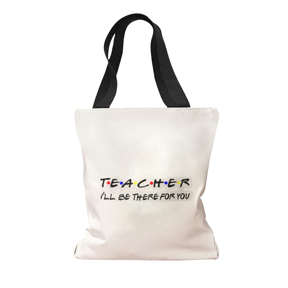 Eco-Friendly Canvas Tote Bag - Reusable Shopping Bag for Women, Teachers & Students - Perfect for Back to School, Beach Trips & Grocery Shopping - 'I'll Be There for You' Design
