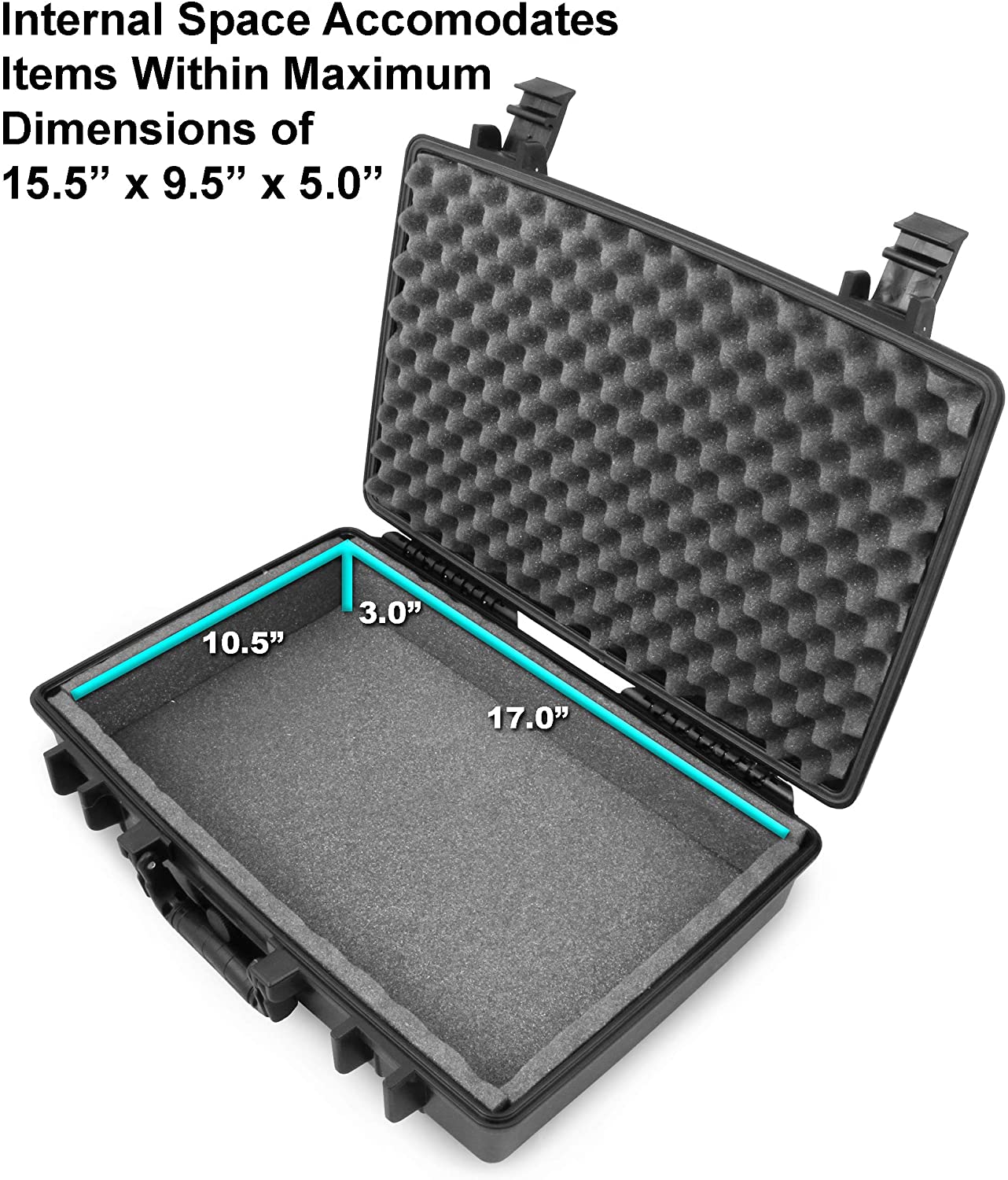 CASEMATIX Waterproof Hard Carry Case with Padded Foam for Rode Rodecaster Pro Podcast Production Studio - Durable Protection for Podcast Equipment & Travel Use
