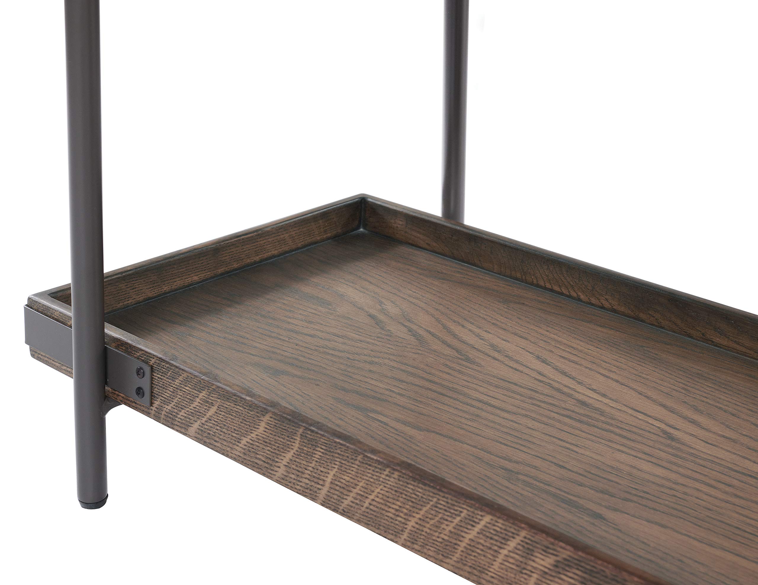 Kyra 4-Piece Oak & Metal Living Room Set with Coffee Table - Perfect for Small Spaces